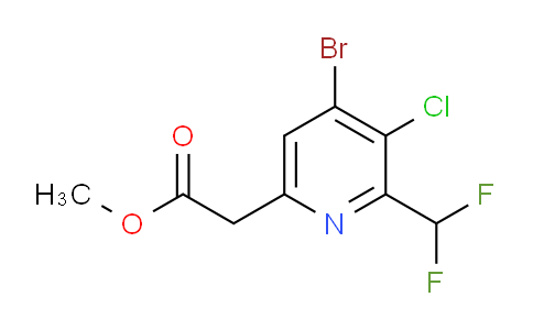 Methyl 4-bromo-3-chloro-2-(difluoromethyl)pyridine-6-acetate