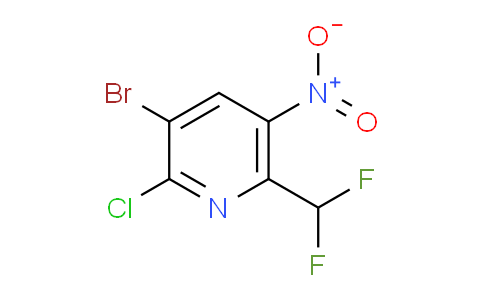 3-Bromo-2-chloro-6-(difluoromethyl)-5-nitropyridine