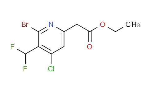 Ethyl 2-bromo-4-chloro-3-(difluoromethyl)pyridine-6-acetate