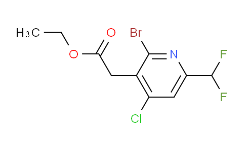 Ethyl 2-bromo-4-chloro-6-(difluoromethyl)pyridine-3-acetate