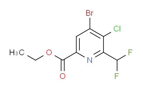 AM128406 | 1805450-28-5 | Ethyl 4-bromo-3-chloro-2-(difluoromethyl)pyridine-6-carboxylate