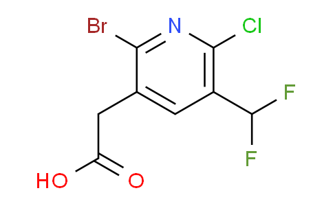 2-Bromo-6-chloro-5-(difluoromethyl)pyridine-3-acetic acid