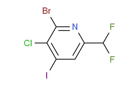 2-Bromo-3-chloro-6-(difluoromethyl)-4-iodopyridine