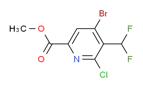 AM128444 | 1805340-56-0 | Methyl 4-bromo-2-chloro-3-(difluoromethyl)pyridine-6-carboxylate