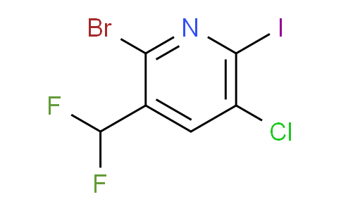 2-Bromo-5-chloro-3-(difluoromethyl)-6-iodopyridine