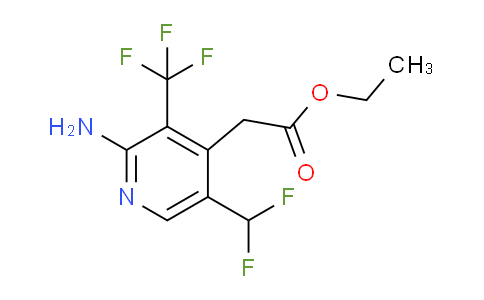 Ethyl 2-amino-5-(difluoromethyl)-3-(trifluoromethyl)pyridine-4-acetate