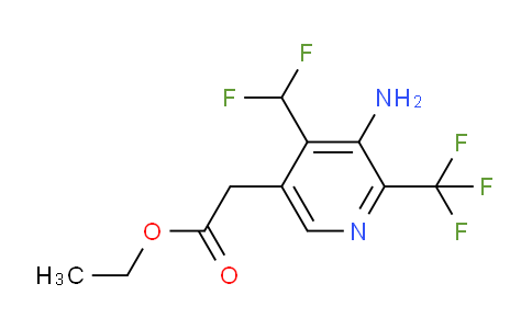 AM128505 | 1806906-86-4 | Ethyl 3-amino-4-(difluoromethyl)-2-(trifluoromethyl)pyridine-5-acetate