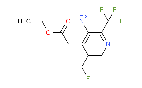 AM128511 | 1805087-34-6 | Ethyl 3-amino-5-(difluoromethyl)-2-(trifluoromethyl)pyridine-4-acetate