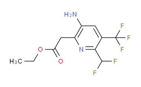 AM128512 | 1805013-50-6 | Ethyl 5-amino-2-(difluoromethyl)-3-(trifluoromethyl)pyridine-6-acetate