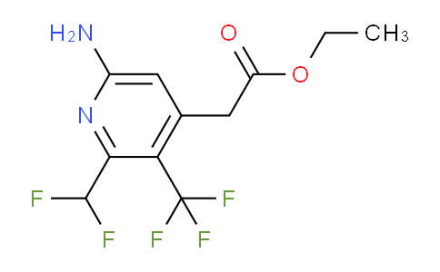AM128538 | 1803686-83-0 | Ethyl 6-amino-2-(difluoromethyl)-3-(trifluoromethyl)pyridine-4-acetate