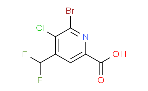 AM128588 | 1805034-17-6 | 2-Bromo-3-chloro-4-(difluoromethyl)pyridine-6-carboxylic acid