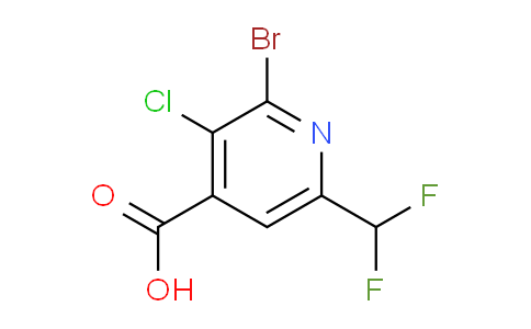 2-Bromo-3-chloro-6-(difluoromethyl)pyridine-4-carboxylic acid