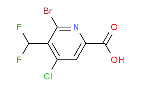 2-Bromo-4-chloro-3-(difluoromethyl)pyridine-6-carboxylic acid