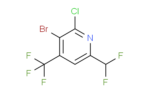 3-Bromo-2-chloro-6-(difluoromethyl)-4-(trifluoromethyl)pyridine
