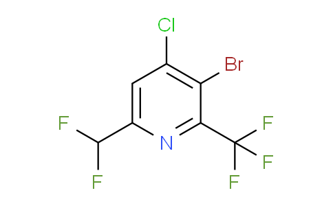 3-Bromo-4-chloro-6-(difluoromethyl)-2-(trifluoromethyl)pyridine