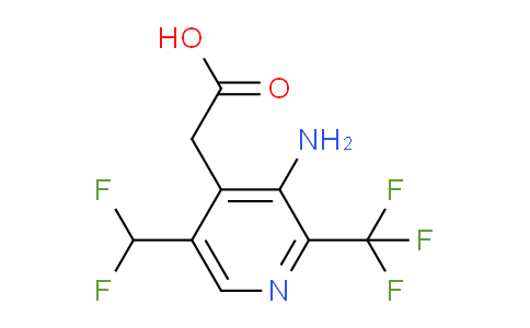 3-Amino-5-(difluoromethyl)-2-(trifluoromethyl)pyridine-4-acetic acid