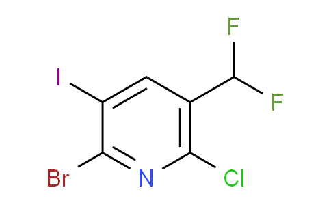 2-Bromo-6-chloro-5-(difluoromethyl)-3-iodopyridine