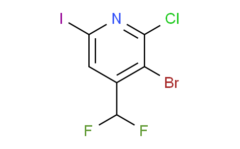 3-Bromo-2-chloro-4-(difluoromethyl)-6-iodopyridine