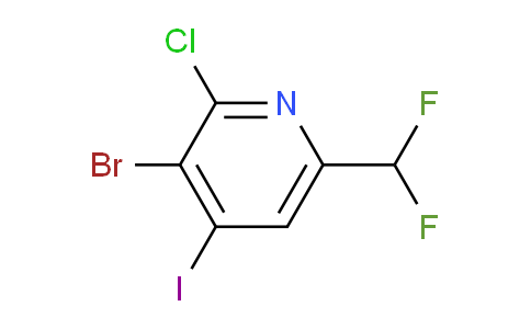 3-Bromo-2-chloro-6-(difluoromethyl)-4-iodopyridine