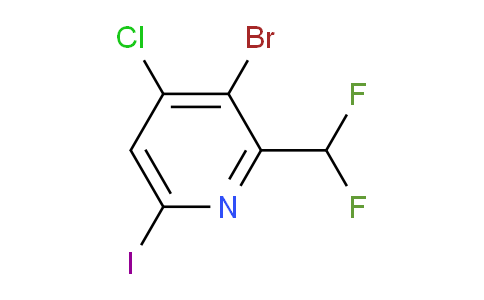3-Bromo-4-chloro-2-(difluoromethyl)-6-iodopyridine