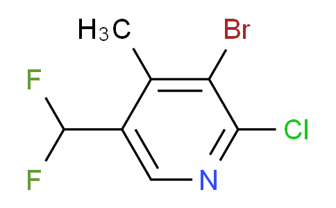 3-Bromo-2-chloro-5-(difluoromethyl)-4-methylpyridine
