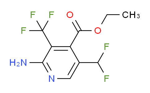 Ethyl 2-amino-5-(difluoromethyl)-3-(trifluoromethyl)pyridine-4-carboxylate
