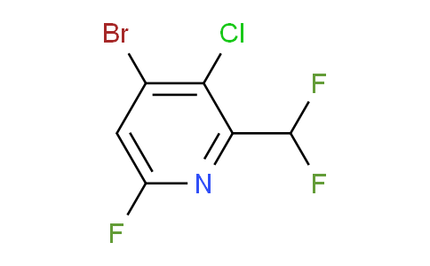 4-Bromo-3-chloro-2-(difluoromethyl)-6-fluoropyridine