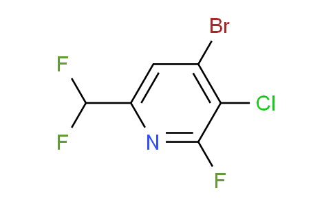 4-Bromo-3-chloro-6-(difluoromethyl)-2-fluoropyridine