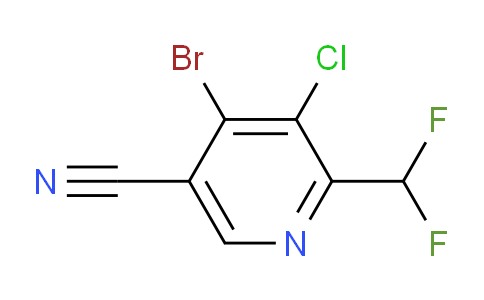 4-Bromo-3-chloro-5-cyano-2-(difluoromethyl)pyridine