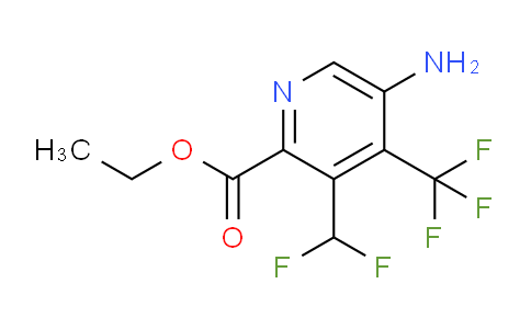 Ethyl 5-amino-3-(difluoromethyl)-4-(trifluoromethyl)pyridine-2-carboxylate