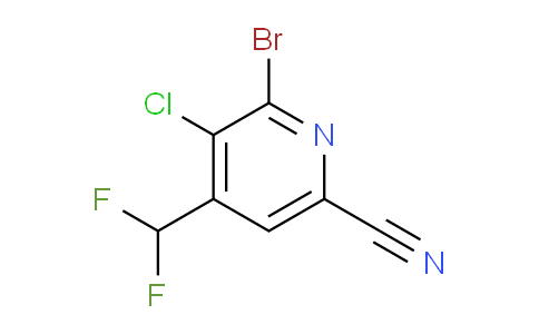 AM128843 | 1806840-80-1 | 2-Bromo-3-chloro-6-cyano-4-(difluoromethyl)pyridine