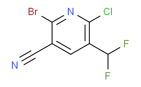 2-Bromo-6-chloro-3-cyano-5-(difluoromethyl)pyridine