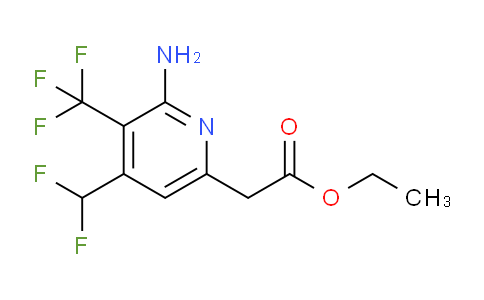 Ethyl 2-amino-4-(difluoromethyl)-3-(trifluoromethyl)pyridine-6-acetate
