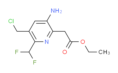 AM129089 | 1806968-73-9 | Ethyl 3-amino-5-(chloromethyl)-6-(difluoromethyl)pyridine-2-acetate