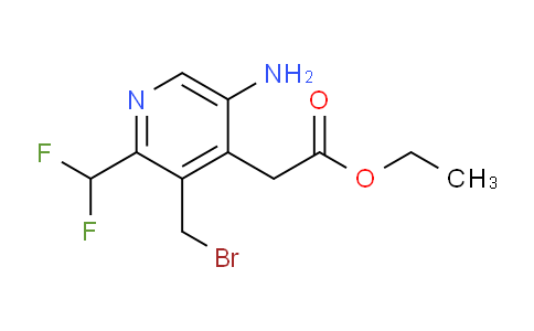 Ethyl 5-amino-3-(bromomethyl)-2-(difluoromethyl)pyridine-4-acetate