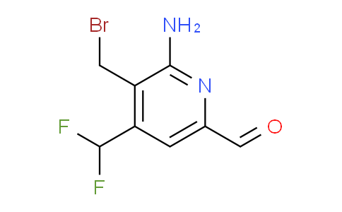 2-Amino-3-(bromomethyl)-4-(difluoromethyl)pyridine-6-carboxaldehyde