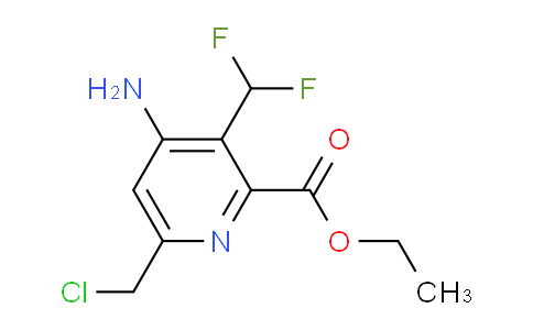 Ethyl 4-amino-6-(chloromethyl)-3-(difluoromethyl)pyridine-2-carboxylate