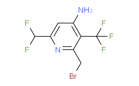 4-Amino-2-(bromomethyl)-6-(difluoromethyl)-3-(trifluoromethyl)pyridine