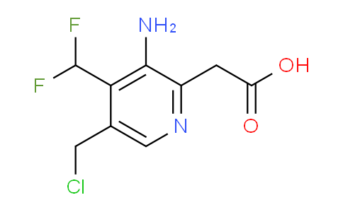 3-Amino-5-(chloromethyl)-4-(difluoromethyl)pyridine-2-acetic acid