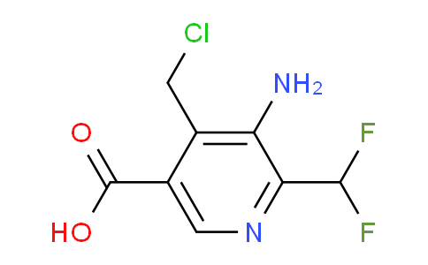 AM129289 | 1805441-20-6 | 3-Amino-4-(chloromethyl)-2-(difluoromethyl)pyridine-5-carboxylic acid