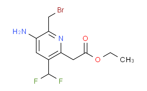 Ethyl 3-amino-2-(bromomethyl)-5-(difluoromethyl)pyridine-6-acetate