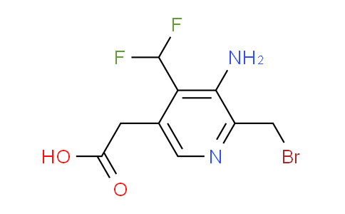 3-Amino-2-(bromomethyl)-4-(difluoromethyl)pyridine-5-acetic acid