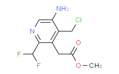 Methyl 5-amino-4-(chloromethyl)-2-(difluoromethyl)pyridine-3-acetate