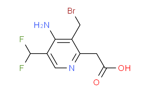 AM129462 | 1805376-81-1 | 4-Amino-3-(bromomethyl)-5-(difluoromethyl)pyridine-2-acetic acid