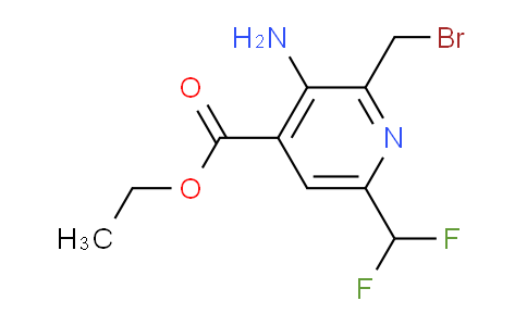 Ethyl 3-amino-2-(bromomethyl)-6-(difluoromethyl)pyridine-4-carboxylate
