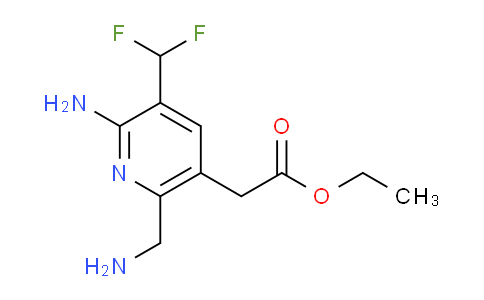 Ethyl 2-amino-6-(aminomethyl)-3-(difluoromethyl)pyridine-5-acetate