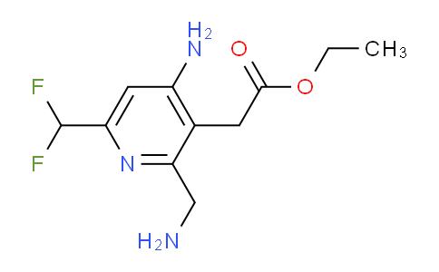 Ethyl 4-amino-2-(aminomethyl)-6-(difluoromethyl)pyridine-3-acetate