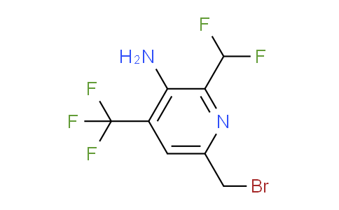 3-Amino-6-(bromomethyl)-2-(difluoromethyl)-4-(trifluoromethyl)pyridine