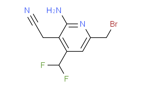 2-Amino-6-(bromomethyl)-4-(difluoromethyl)pyridine-3-acetonitrile