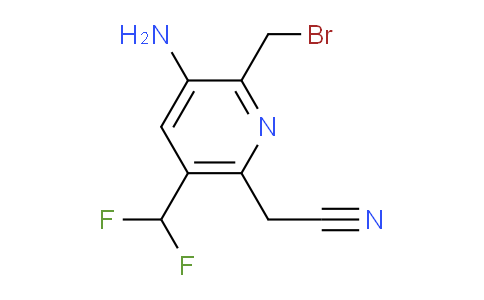 3-Amino-2-(bromomethyl)-5-(difluoromethyl)pyridine-6-acetonitrile